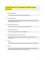 Crossfit Level 2 |54 Questions| With Correct Answers.