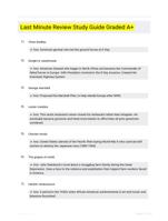 Last Minute Review Study Guide Graded A+