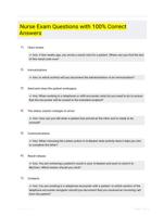 Nurse EXAM correct 100%