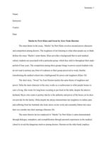 theme of the essay entitled Macho