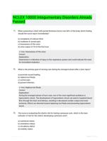 NCLEX 10000 Integumentary Disorders Already Passed