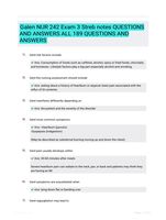 Galen NUR 242 Exam 3 Streb notes QUESTIONS AND ANSWERS ALL 189 QUESTIONS AND ANSWERS