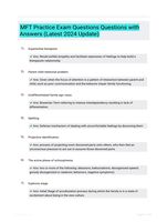 MFT Practice Exam Questions Questions with Answers (Latest 2024 Update)
