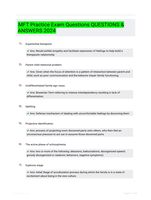 MFT Practice Exam Questions QUESTIONS & ANSWERS 2024
