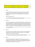 CON 2370 Simplified Acquisition Procedures  Study Guide Questions and Correct Answers