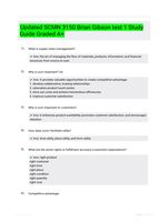 Updated SCMN 3150 Brian Gibson test 1 Study Guide Graded A+