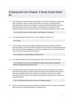 Employment law Chapter 3 Study Guide Rated A+