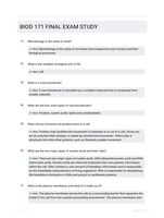 BIOD 171 FINAL EXAM STUDY
