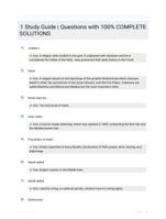 1 Study Guide | Questions  with 100% COMPLETE SOLUTIONS