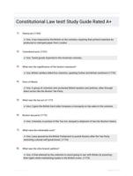 Constitutional Law test! Study Guide Rated A+