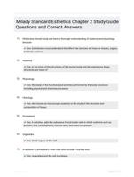 Milady Standard Esthetics Chapter 2 Study Guide Questions and Correct Answers