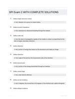 SPI Exam 2 WITH COMPLETE SOLUTIONS