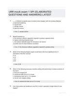 URR mock exam 1 SPI (ELABORATED  QUESTIONS AND ANSWERS) LATEST