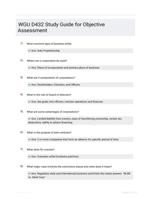 WGU D432 Study Guide for Objective Assessment