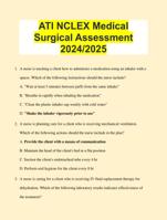 ATI NCLEX Medical Surgical Assessment  2024