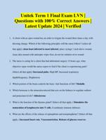 Unitek Term 1 Final Exam LVN 2024