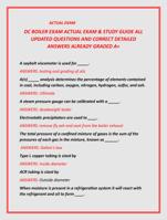 DC BOILER EXAM ACTUAL EXAM & STUDY GUIDE ALL  UPDATED QUESTIONS AND CORRECT DETAILED  ANSWERS ALREADY GRADED A+