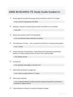 ABIM IM BOARDS ITE Study Guide Graded A+
