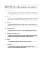 BMGT 360 Exam 1 Set questions and answers