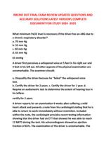 NRCME DOT FINAL EXAM REVIEW UPDATED QUESTIONS AND  ACCURATE SOLUTIONS LATEST VERSION COMPLETE  DOCUMENT FOR STUDY 2024 -2025