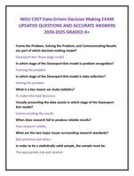 WGU C207 Data-Driven Decision Making EXAM  UPDATED QUESTIONS AND ACCURATE ANSWERS  2024-2025