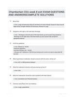 Chamberlain CEA week 8 exit EXAM QUESTIONS AND  ANSWERSCOMPLETE SOLUTIONS