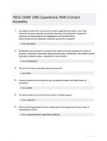 WGU D080 |285 Questions| With Correct Answers.
