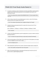 FNAN 522 Final Study Guide Rated A+