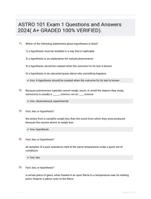 ASTRO 101 Exam 1 Questions and Answers 2024( A+ GRADED 100% VERIFIED).