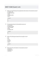 MISY 5340 Exam2 Jim