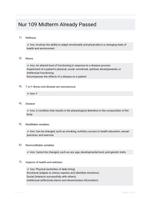 Nur 109 Midterm Already Passed