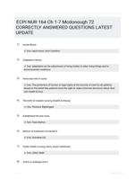 ECPI NUR 164 Ch 1-7 Mcdonough 72 CORRECTLY ANSWERED QUESTIONS LATEST UPDATE