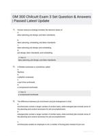 OM 300 Chilcutt Exam 3 Set Question & Answers | Passed Latest  Update