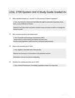 LEGL 2700 Epstein Unit 4 Study Guide Graded A+