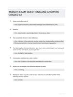 Midterm EXAM QUESTIONS AND ANSWERS GRADED A+