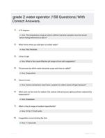 grade 2 water operator |158 Questions| With Correct Answers.