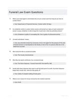 Funeral Law Exam Questions