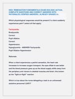 HESI REMEDIATION FUNDAMENTALS EXAM 2024-2025 |ACTUAL  COMPLETE QUESTIONS AND CORRECT ANSWERS WITH  RATIONALES
