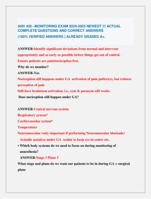 ANV 420 MONITORING EXAM 2024-2025 NEWEST !!! ACTUAL  COMPLETE QUESTIONS AND CORRECT ANSWERS  (100% VERIFIED ANSWERS )