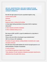 ANV 420 (QUESTION POOL )2024-2025 |COMPLETE EXAM  QUESTIONS AND CORRECT ANSWERS |VERIFIED ANSWERS  |ALREADY GRADED A+.