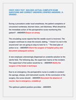 CNOR VIDEO TEST 2024-2025 |ACTUAL COMPLETE EXAM  QUESTIONS AND CORRECT ANSWERS (VERIFIED ANSWERS ) A  GRADED