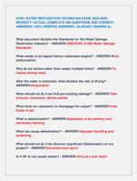 IICRC WATER RESTORATION TECHNICIAN EXAM 2024-2025  NEWEST!!! ACTUAL COMPLETE 400 QUESTIONS AND CORRECT  ANSWERS