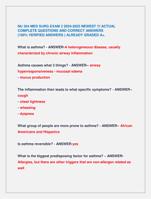 NU 304 MED SURG EXAM 2 2024-2025 NEWEST !!! ACTUAL  COMPLETE QUESTIONS AND CORRECT ANSWERS