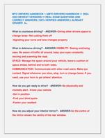 MTO DRIVERS HANDBOOK 1 &MTO DRIVERS HANDBOOK 2 2024- 2025 NEWEST VERSIONS !!! REAL EXAM QUESTIONS AND  CORRECT ANSWERS