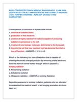 RADIATION PROTECTION IN MEDICAL RADIOGRAPHY EXAM 2024- 2025 NEWEST!!! REAL EXAM QUESTIONS AND CORRECT ANSWERS