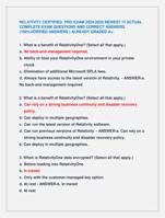 RELATIVITY CERTIFIED PRO EXAM 2024-2025 NEWEST !!! ACTUAL  COMPLETE EXAM QUESTIONS AND CORRECT ANSWERS  (100%VERIFIED