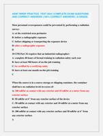 ASNT IRRSP PRACTICE TEST 2024 |COMPLETE EXAM QUESTIONS  AND CORRECT ANSWERS (100% CORRECT ANSWERS ) A GRADE