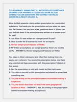 CVS PHARMACY -800680,PART 1,2,3-CONTROLLED SUBSTANCE TRAINING FOR PHARMACISTS 2024-2025 EXAM |ACTUAL  COMPLETE EXAM