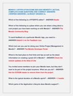 MENDIX C ERTIFICATION EXAM 2024-2025 NEWEST!!! |ACTUAL  COMPLETE EXAM QUESTIONS AND CORRECT ANSWERS