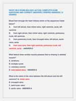 HEART MCQ EXAM 2024-2025 |ACTUAL COMPLETE EXAM  QUESTIONS AND CORRECT ANSWERS (VERIFIED ANSWERS ) A  GRADED
